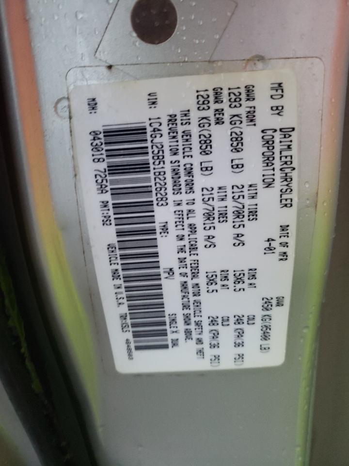 Photo 10 from auction – 2001 CHRYSLER VOYAGER with VIN 1C4GJ25B51B226283