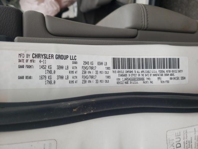 Photo 10 from auction – 2011 JEEP GRAND CHER with VIN 1J4RS4GG6BC698086