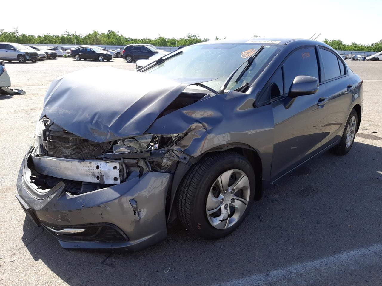 Photo 2 from auction – 2013 HONDA CIVIC LX with VIN 19XFB2F52DE221177