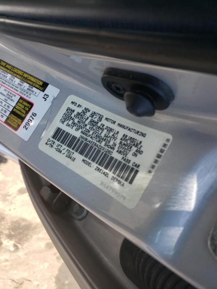Photo 10 from auction – 2010 TOYOTA COROLLA BA with VIN 1NXBU4EE8AZ231260