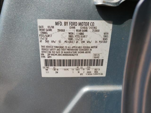 Photo 10 from auction – 2008 FORD EDGE SEL with VIN 2FMDK38C88BA84215