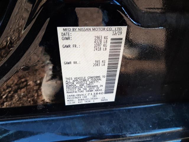 Photo 10 from auction – 2020 NISSAN ALTIMA S with VIN 1N4BL4BVXLC213840