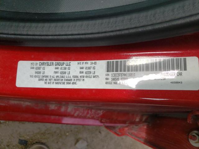 Photo 10 from auction – 2010 CHRYSLER SEBRING LI with VIN 1C3CC5FB7AN116816