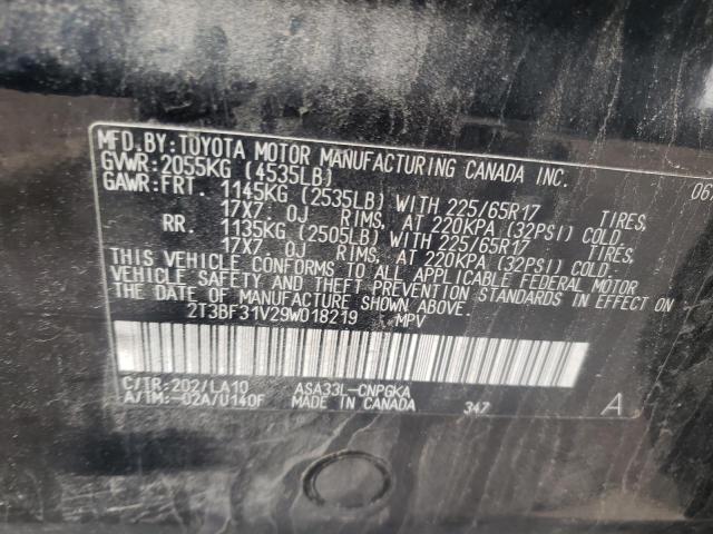 Photo 10 from auction – 2009 TOYOTA RAV4 LIMIT with VIN 2T3BF31V29W018219