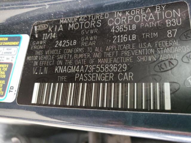 Photo 10 from auction – 2015 KIA OPTIMA LX with VIN KNAGM4A73F5583629