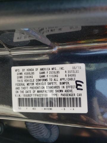 Photo 10 from auction – 2015 ACURA TLX ADVANC with VIN 19UUB2F77FA023100