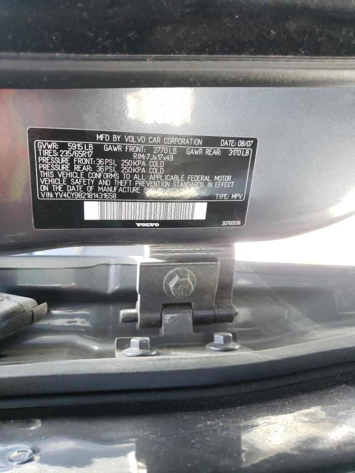 Photo 10 from auction – 2008 VOLVO XC90 3.2 with VIN YV4CY982181431658