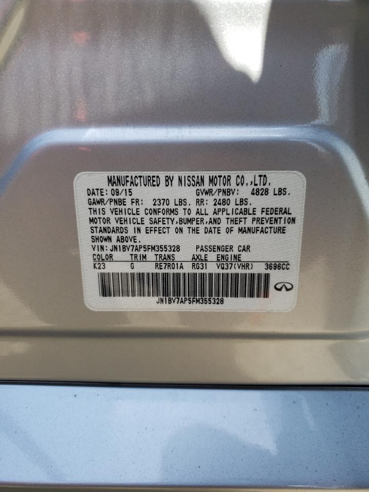 Photo 10 from auction – 2015 INFINITI Q50 BASE with VIN JN1BV7AP5FM355328