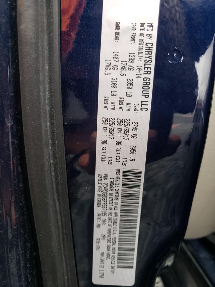 Photo 10 from auction – 2015 DODGE GRAND CARA with VIN 2C4RDGBG6FR567195