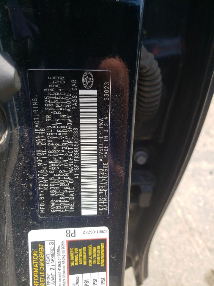 Photo 10 from auction – 2016 TOYOTA CAMRY LE with VIN 4T1BF1FK9GU563388