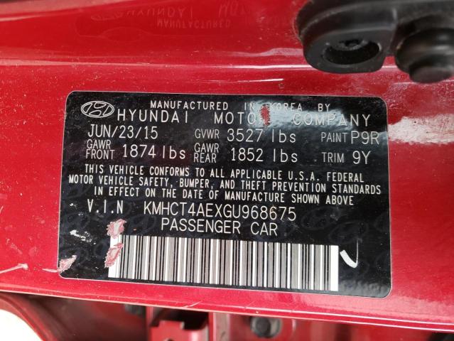 Photo 10 from auction – 2016 HYUNDAI ACCENT SE with VIN KMHCT4AEXGU968675