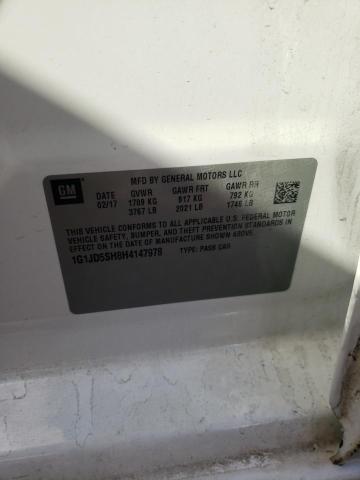 Photo 10 from auction – 2017 CHEVROLET SONIC LT with VIN 1G1JD5SH8H4147978