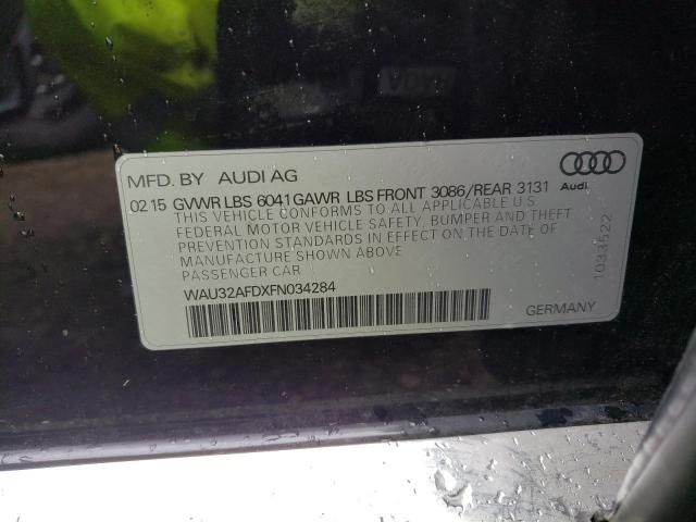 Photo 10 from auction – 2015 AUDI A8 L QUATT with VIN WAU32AFDXFN034284