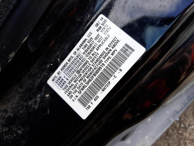 Photo 10 from auction – 2015 HONDA ODYSSEY EX with VIN 5FNRL5H63FB009919