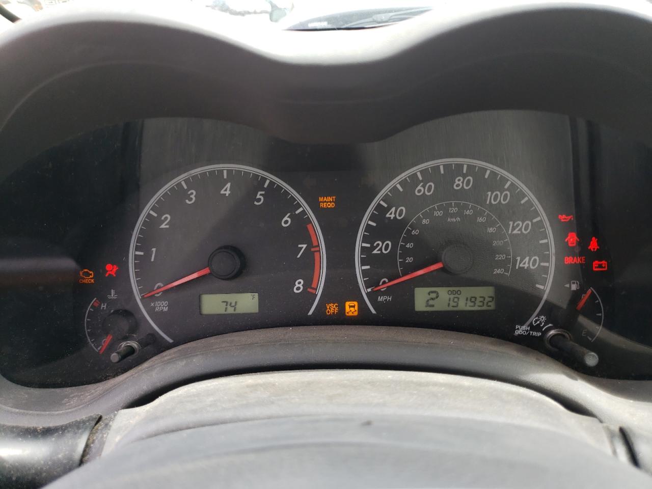Photo 8 from auction – 2010 TOYOTA COROLLA BA with VIN 2T1BU4EE9AC250093
