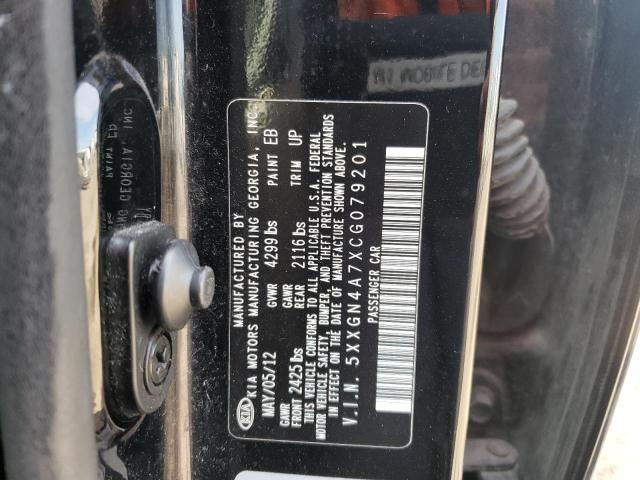 Photo 10 from auction – 2012 KIA OPTIMA EX with VIN 5XXGN4A7XCG079201