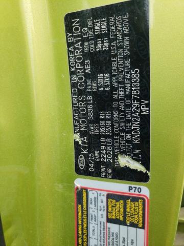 Photo 10 from auction – 2015 KIA SOUL with VIN KNDJN2A29F7813385