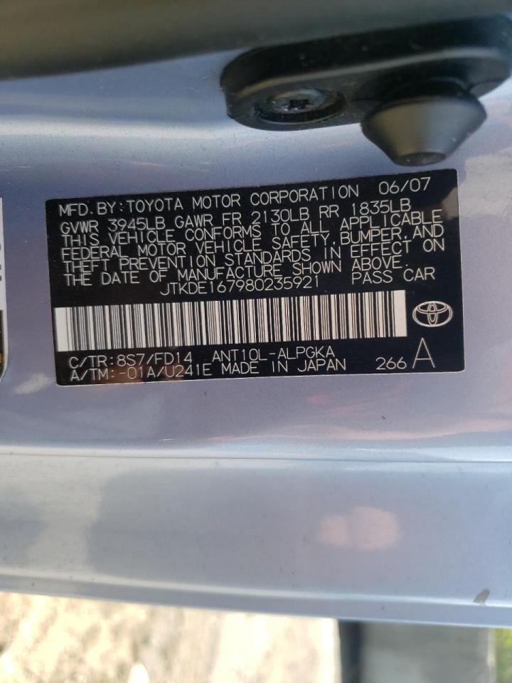 Photo 10 from auction – 2008 TOYOTA SCION with VIN JTKDE167980235921