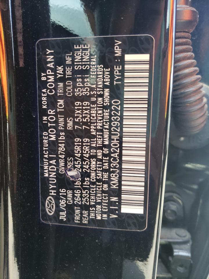 Photo 10 from auction – 2017 HYUNDAI TUCSON LIM with VIN KM8J3CA20HU293220
