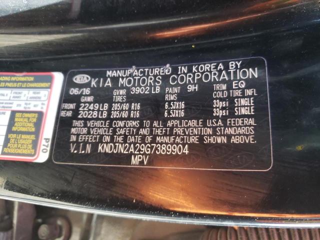 Photo 10 from auction – 2016 KIA SOUL with VIN KNDJN2A29G7389904