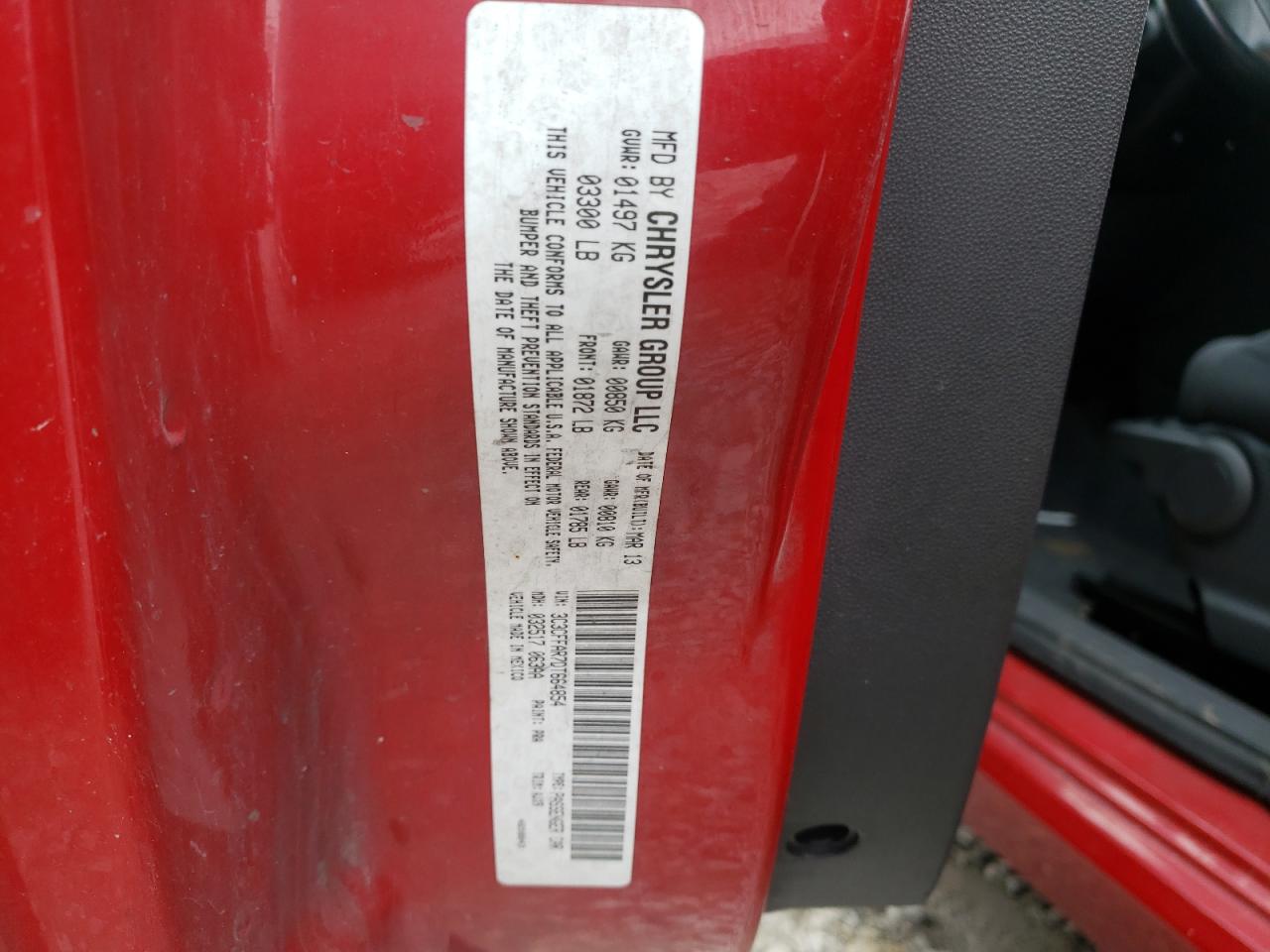 Photo 10 from auction – 2013 FIAT 500 POP with VIN 3C3CFFAR7DT664854
