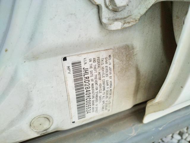 Photo 10 from auction – 2000 HONDA CR-V LX with VIN JHLRD2840YC005534