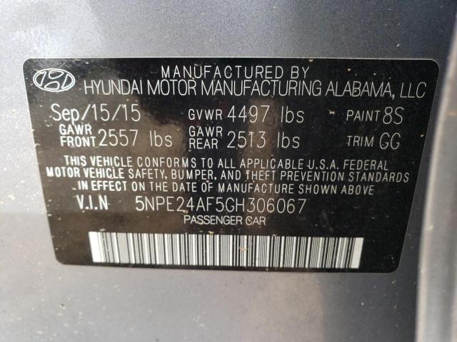 Photo 10 from auction – 2016 HYUNDAI SONATA SE with VIN 5NPE24AF5GH306067