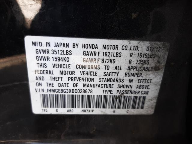 Photo 10 from auction – 2013 HONDA FIT with VIN JHMGE8G3XDC028678