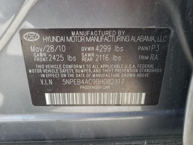 Photo 10 from auction – 2011 HYUNDAI SONATA GLS with VIN 5NPEB4AC9BH082817