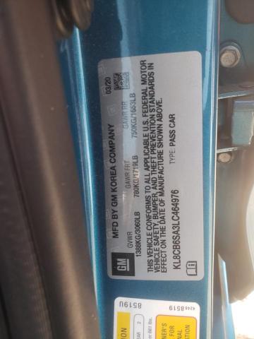 Photo 10 from auction – 2020 CHEVROLET SPARK LS with VIN KL8CB6SA3LC464976