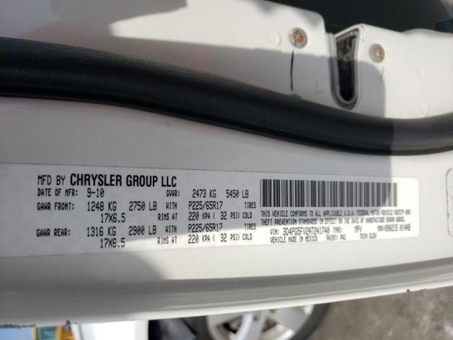 Photo 10 from auction – 2010 DODGE JOURNEY SX with VIN 3D4PG5FV2AT241740