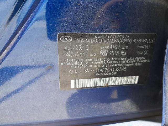 Photo 10 from auction – 2016 HYUNDAI SONATA SPO with VIN 5NPE34AF2GH432545
