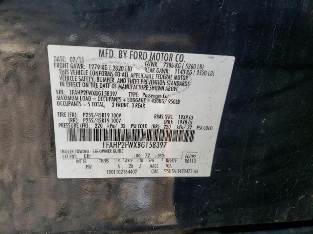 Photo 10 from auction – 2011 FORD TAURUS LIM with VIN 1FAHP2FWXBG158397