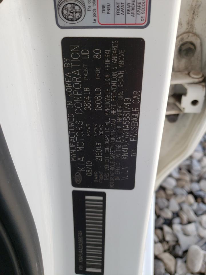 Photo 10 from auction – 2010 KIA FORTE EX with VIN KNAFU4A21A5881749