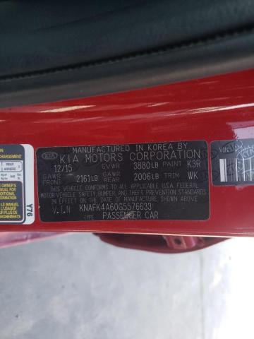 Photo 10 from auction – 2016 KIA FORTE LX with VIN KNAFK4A60G5576633