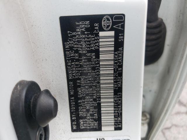 Photo 10 from auction – 2017 TOYOTA COROLLA L with VIN 2T1BURHE3HC933412