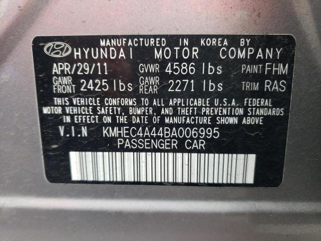 HYUNDAI SONATA HYB 2011 with VIN KMHEC4A44BA006995 - Photo from auction