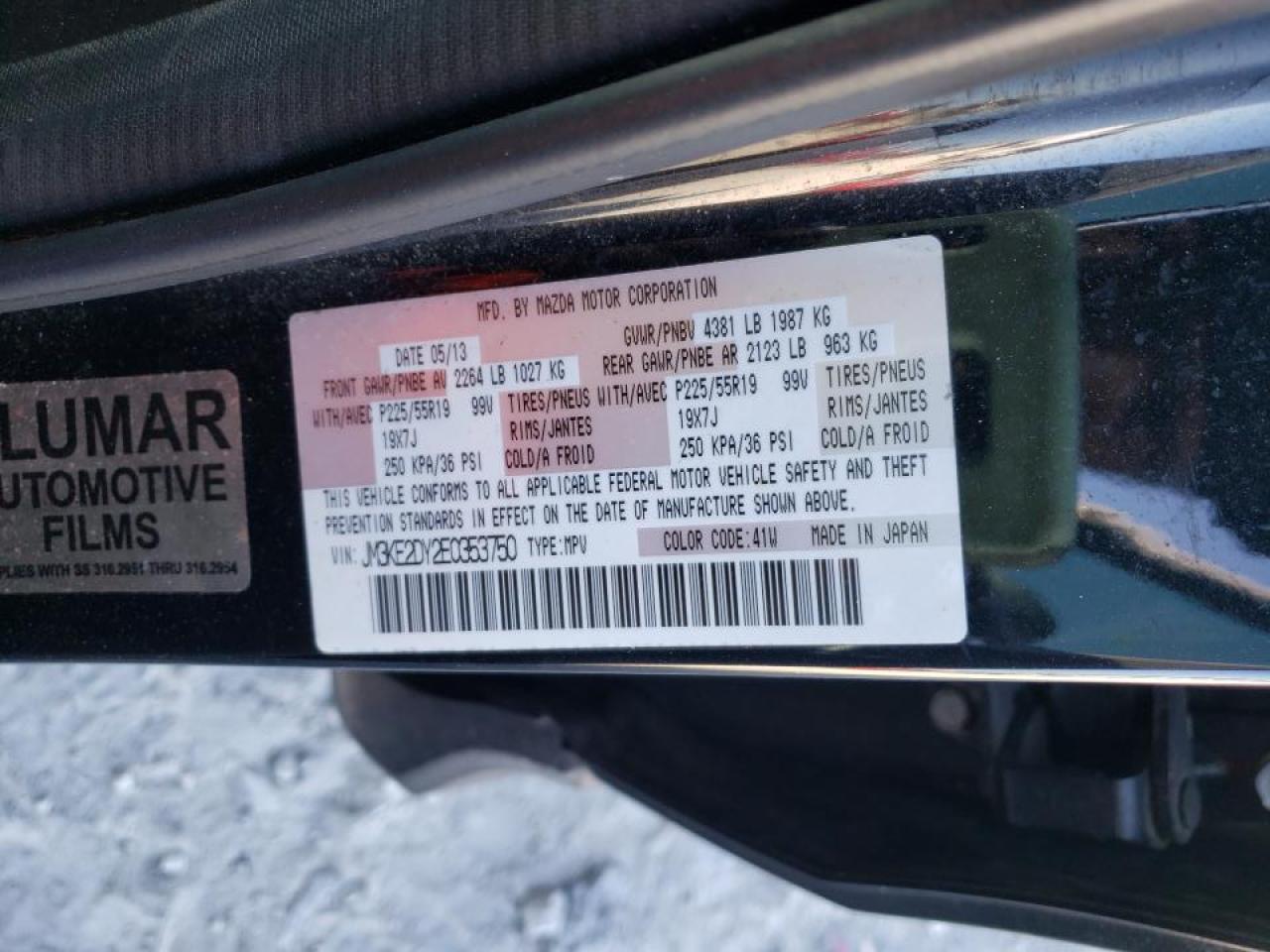 Photo 10 from auction – 2014 MAZDA CX-5 GT with VIN JM3KE2DY2E0353750