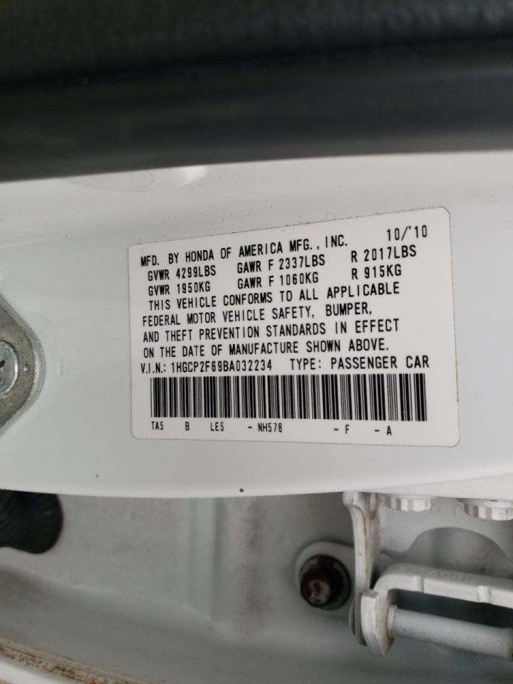 Photo 10 from auction – 2011 HONDA ACCORD SE with VIN 1HGCP2F69BA032234