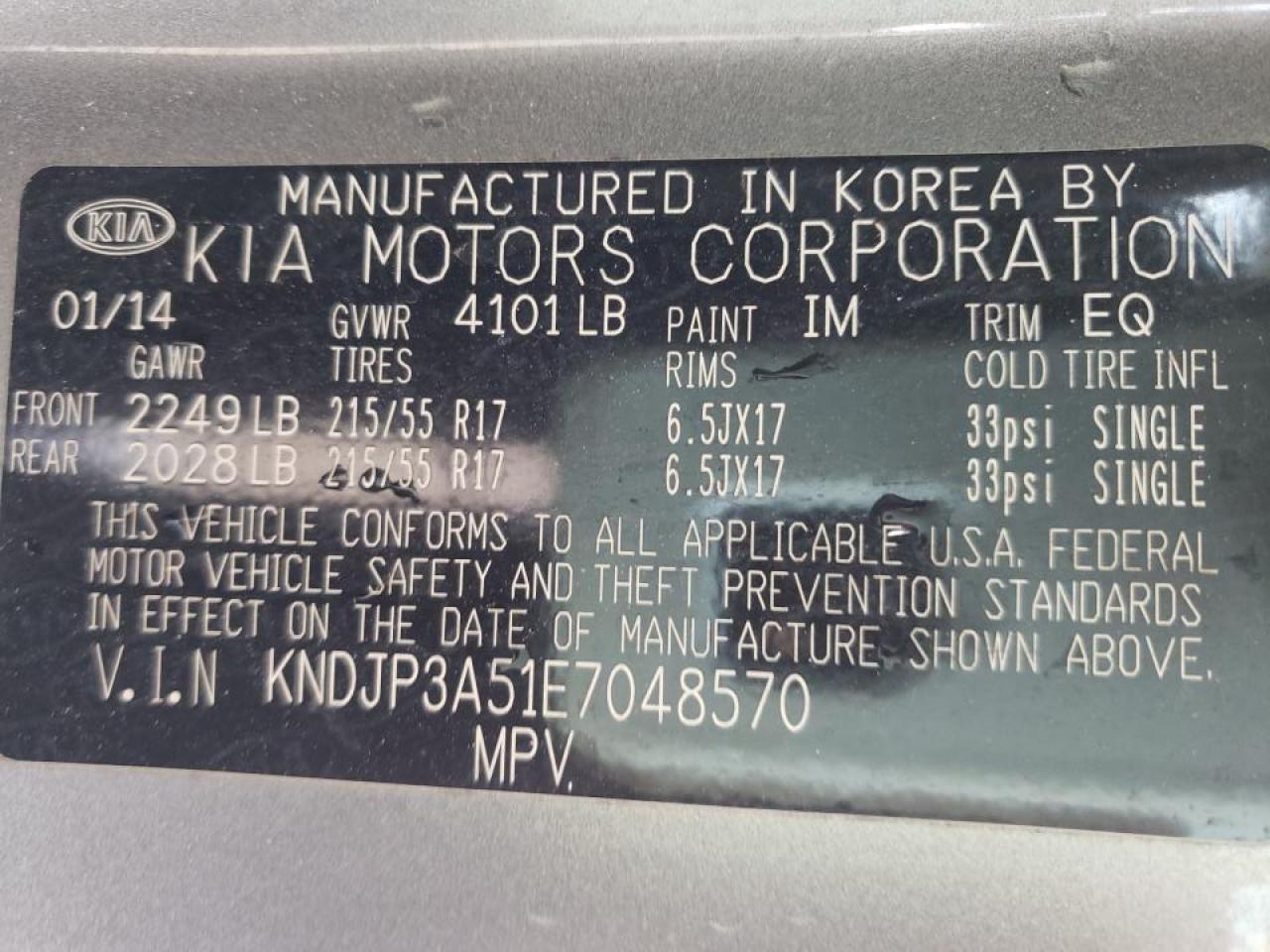 Foto 10 de la subasta – 2014 KIA SOUL + con VIN KNDJP3A51E7048570