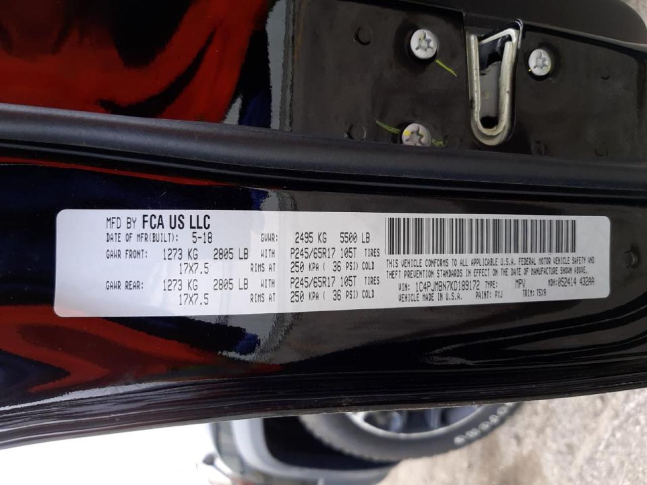 Photo 10 from auction – 2019 JEEP CHEROKEE T with VIN 1C4PJMBN7KD189172