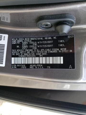Photo 10 from auction – 2021 TOYOTA SIENNA LE with VIN 5TDKRKEC1MS033055