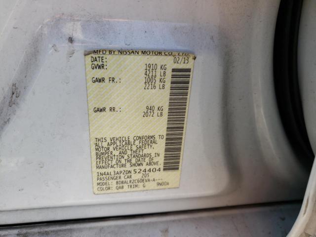 Photo 10 from auction – 2013 NISSAN ALTIMA 2.5 with VIN 1N4AL3AP2DN524404