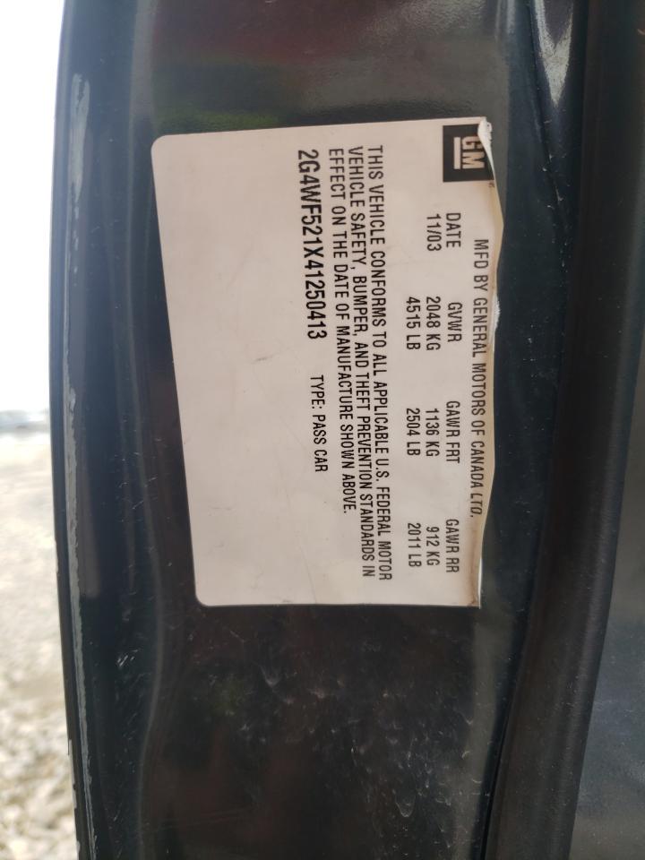 Photo 10 from auction – 2004 BUICK REGAL GS with VIN 2G4WF521X41250413