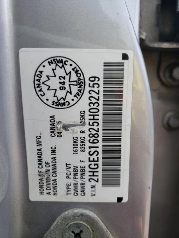 Photo 10 from auction – 2005 HONDA CIVIC EX with VIN 2HGES16825H032259