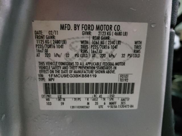 Photo 10 from auction – 2011 FORD ESCAPE LIM with VIN 1FMCU9EG3BKB58119