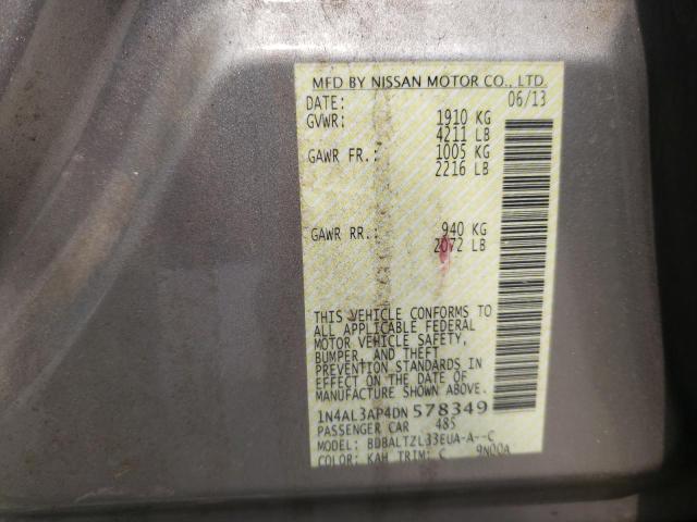 Photo 10 from auction – 2013 NISSAN ALTIMA 2.5 with VIN 1N4AL3AP4DN578349