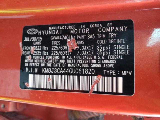 Photo 10 from auction – 2016 HYUNDAI TUCSON LIM with VIN KM8J3CA44GU061820