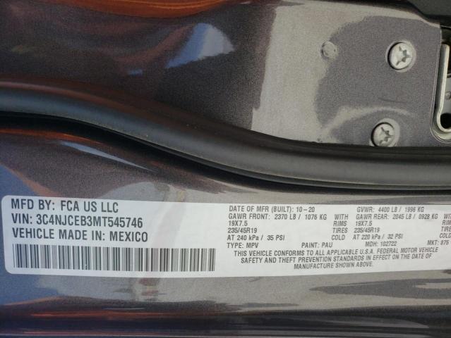 Photo 10 from auction – 2021 JEEP COMPASS 80 with VIN 3C4NJCEB3MT545746