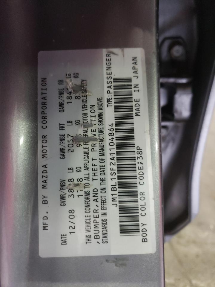Photo 10 from auction – 2010 MAZDA 3 I with VIN JM1BL1SF2A1104864
